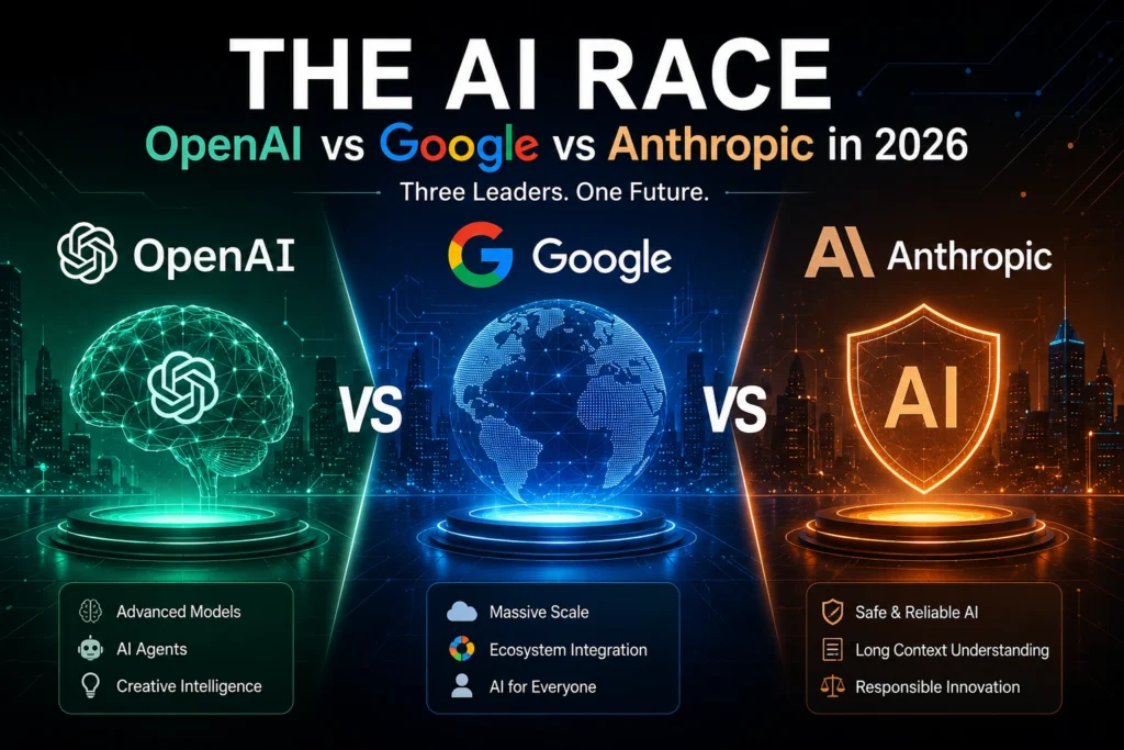 The AI Race: OpenAI vs Google vs Anthropic in 2026